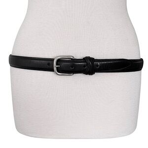 Vintage Christian Dior Black Leather Belt
